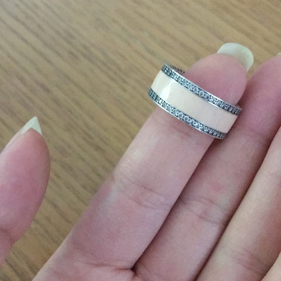 Pink Enamel Pandora Ring Band - Picture 7 of 8